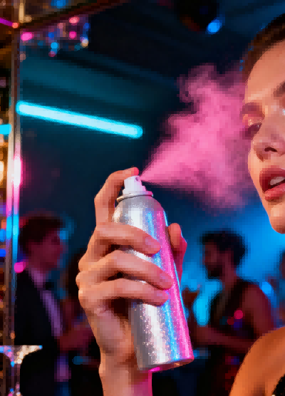 Qual é o princípio por trás do spray de configuração de maquiagem?