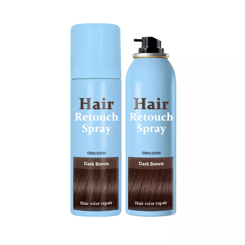 Spray de retoque de cabelo para correspondência de cores de emergência