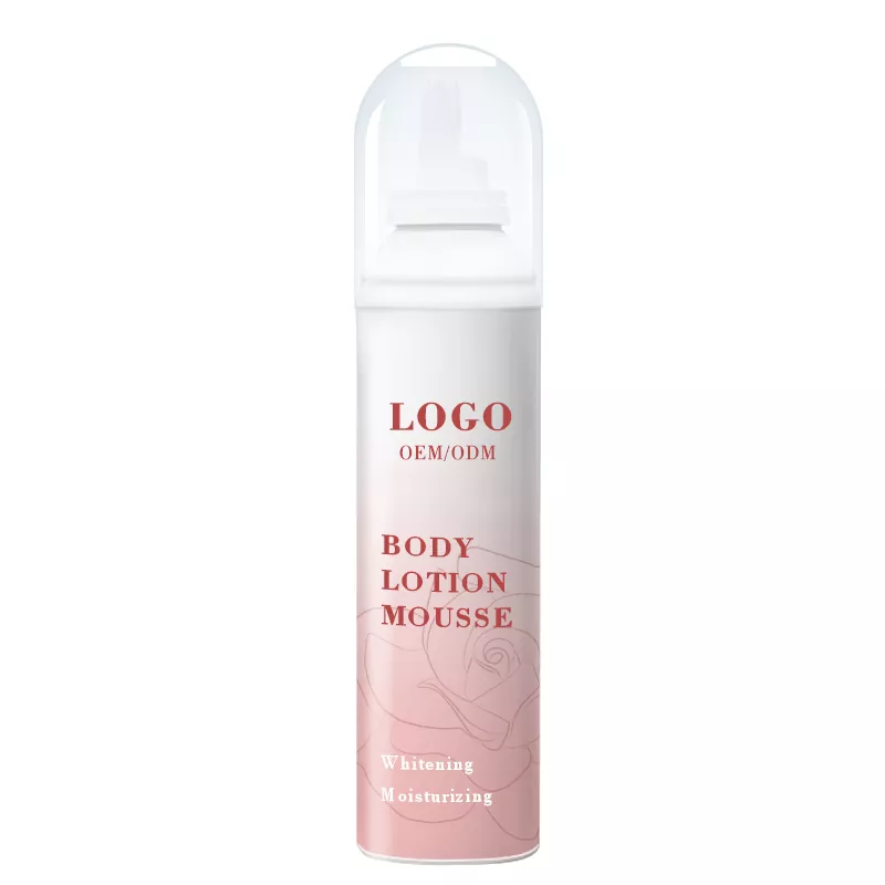 Mousse de loção corporal de textura leve de absorção rápida