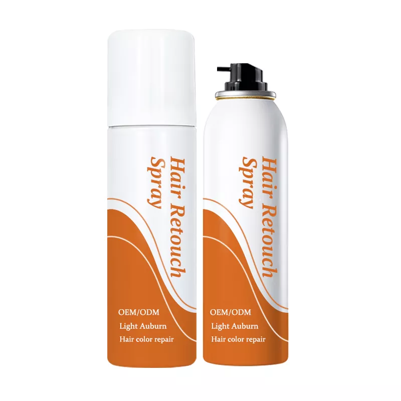 Spray de retoque de cabelo com renderização de cor estruturada de raiz